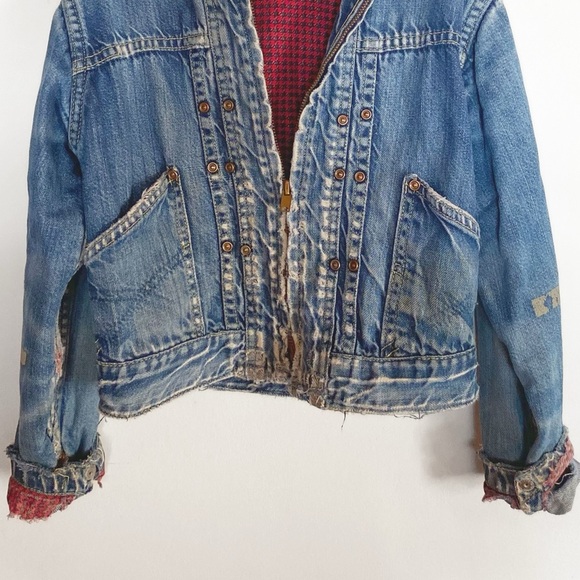 Vtg BUCKAROO 1950s Denim Chore Coat Jean Jacket Kids size 4T - Picture 4 of 9